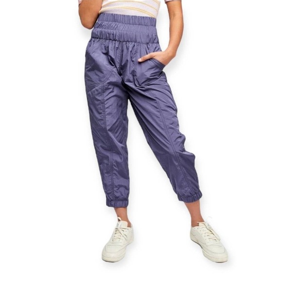 Free People Movement Women Purple The Way Home High Rise Pants- Size S - Picture 1 of 10